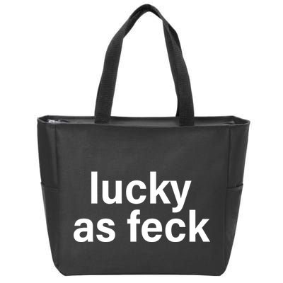 Lucky As Feck Zip Tote Bag