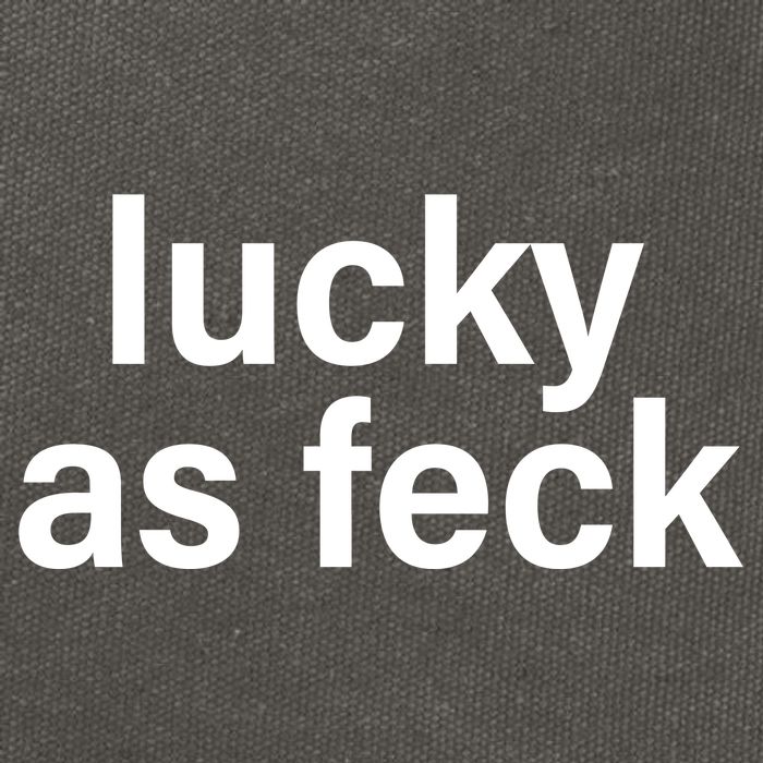 Lucky As Feck Cotton Canvas Backpack