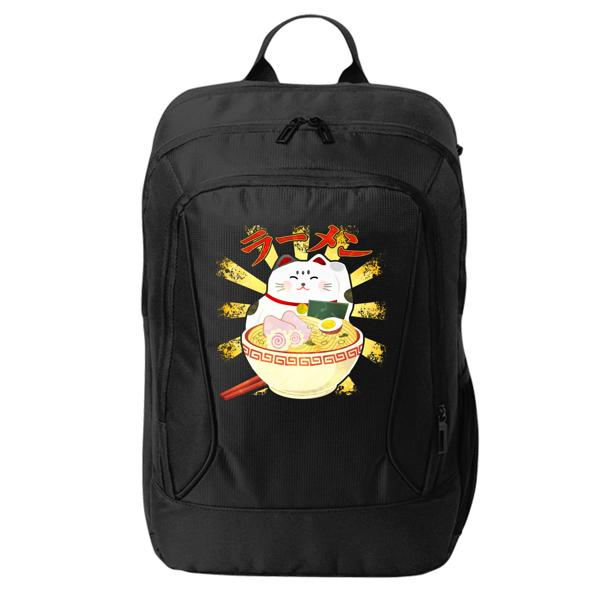 Lucky Cat Ramen Japanese City Backpack