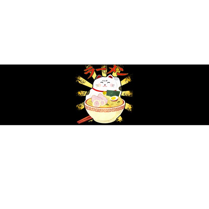 Lucky Cat Ramen Japanese Bumper Sticker