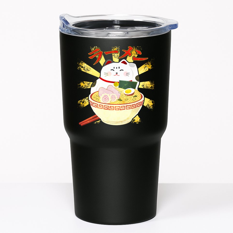 Lucky Cat Ramen Japanese Tumbler