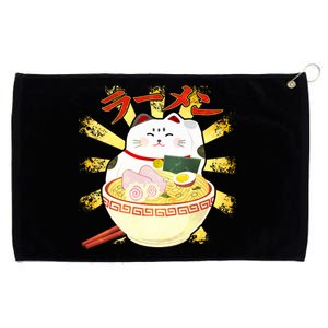 Lucky Cat Ramen Japanese Grommeted Golf Towel