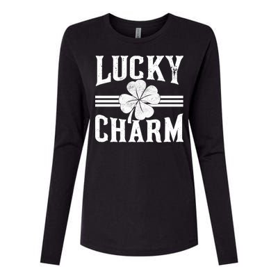 Lucky Charm Clover Womens Cotton Relaxed Long Sleeve T-Shirt