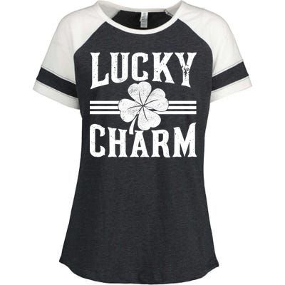 Lucky Charm Clover Enza Ladies Jersey Colorblock Tee