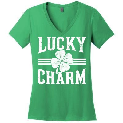 Lucky Charm Clover Women's V-Neck T-Shirt