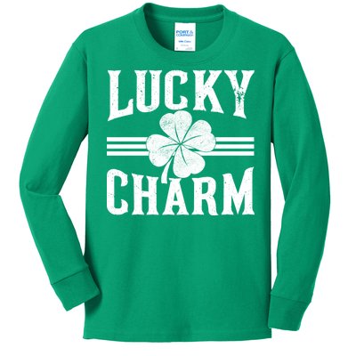 Lucky Charm Clover Kids Long Sleeve Shirt