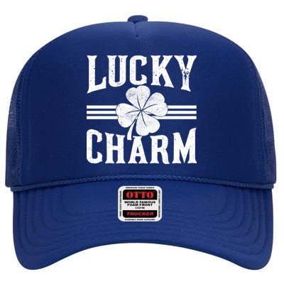 Lucky Charm Clover High Crown Mesh Back Trucker Hat