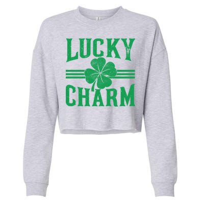 Lucky Charm Clover Cropped Pullover Crew