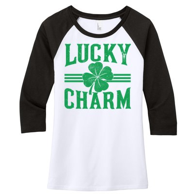 Lucky Charm Clover Women's Tri-Blend 3/4-Sleeve Raglan Shirt