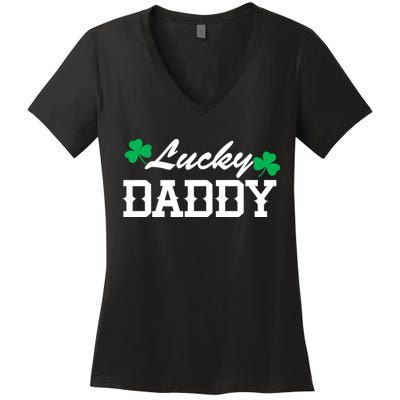 Lucky Daddy Women's V-Neck T-Shirt