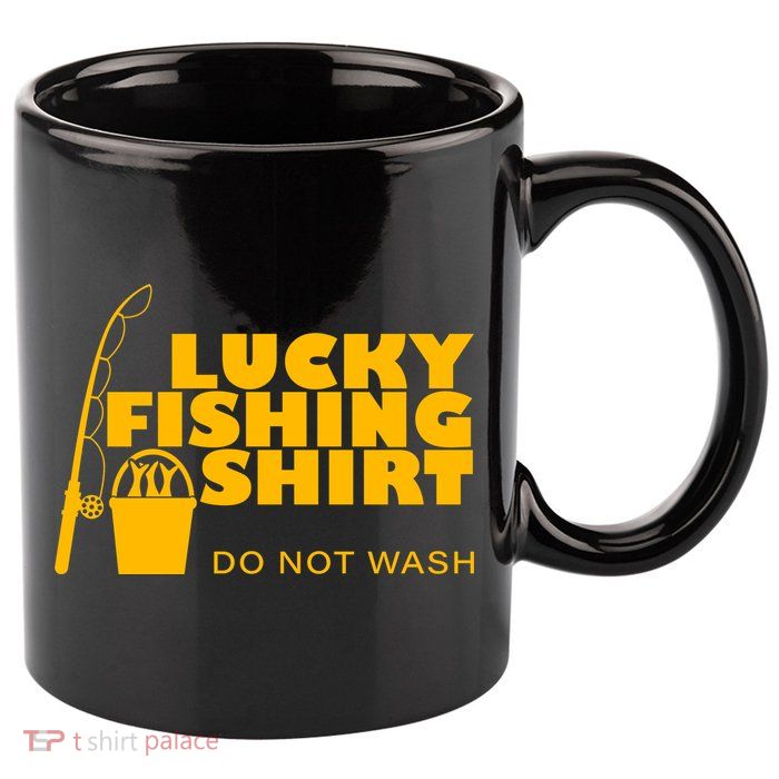 Lucky Fishing 11oz C Handle Ceramic Mug