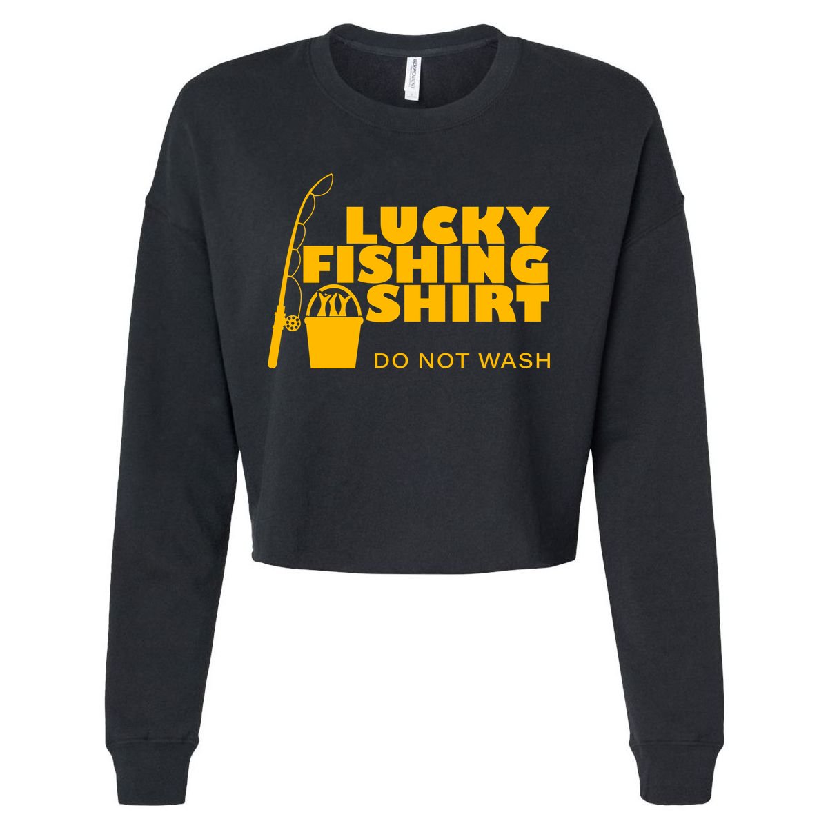 Lucky Fishing Cropped Pullover Crew