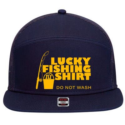 Lucky Fishing 7 Panel Mesh Trucker Snapback Hat