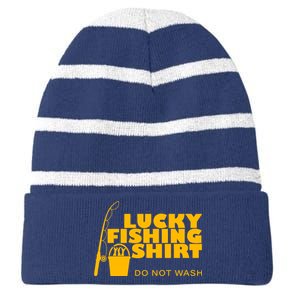 Lucky Fishing Striped Beanie with Solid Band