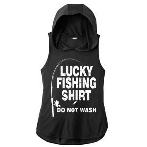 Lucky Fishing Shirt Do Not Wash Ladies PosiCharge Tri-Blend Wicking Draft Hoodie Tank