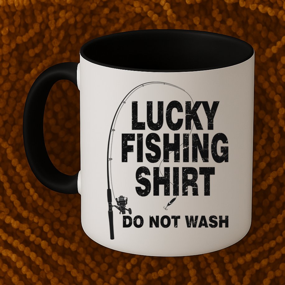 Lucky Fishing Shirt Do Not Wash Mug