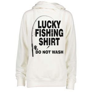 Lucky Fishing Shirt Do Not Wash Womens Funnel Neck Pullover Hood