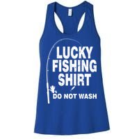 Lucky Fishing Shirt Do Not Wash Women's Racerback Tank