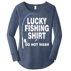 Lucky Fishing Shirt Do Not Wash Women's Perfect Tri Tunic Long Sleeve Shirt