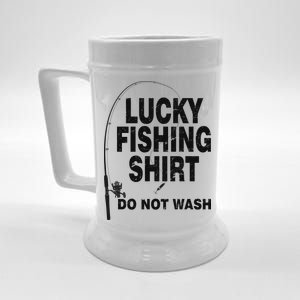 Lucky Fishing Shirt Do Not Wash Beer Stein