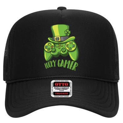 Lucky Gamer High Crown Mesh Back Trucker Hat