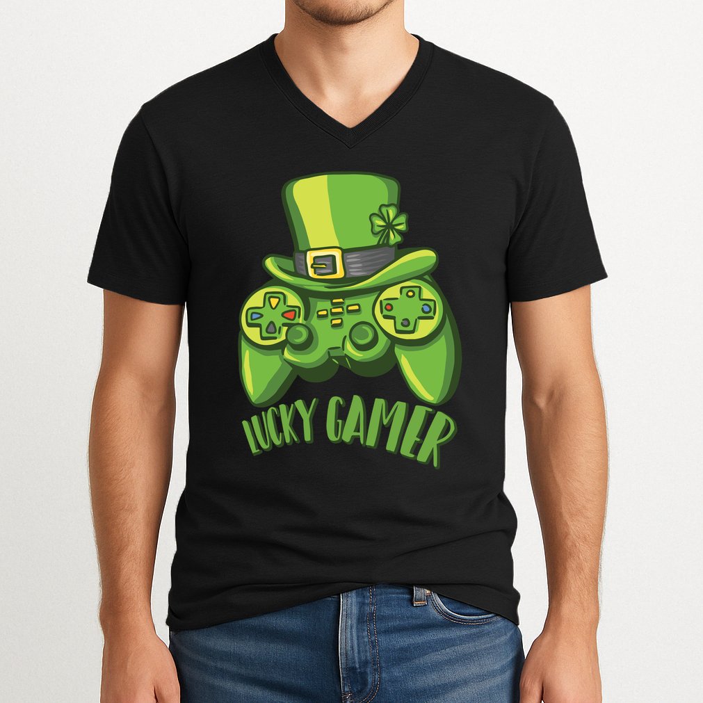 Lucky Gamer V-Neck T-Shirt