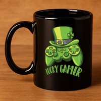Lucky Gamer 11oz C Handle Ceramic Mug