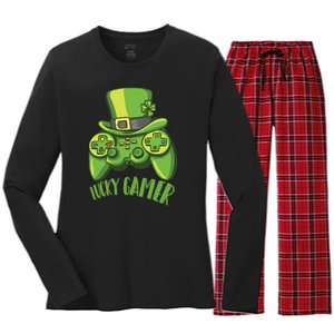 Lucky Gamer Women's Long Sleeve Flannel Pajama Set 