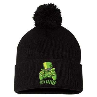 Lucky Gamer Pom Pom 12in Knit Beanie