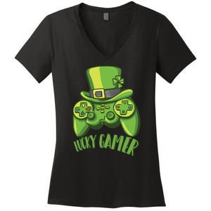 Lucky Gamer Women's V-Neck T-Shirt