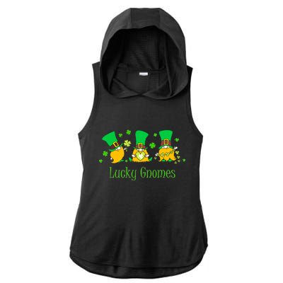 Lucky Gnomes Ladies PosiCharge Tri-Blend Wicking Draft Hoodie Tank