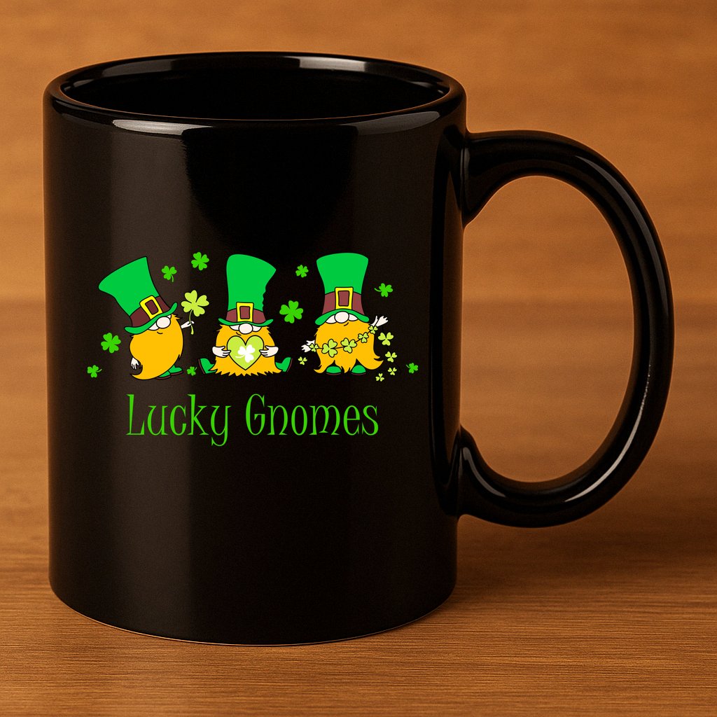 Lucky Gnomes 11oz C Handle Ceramic Mug