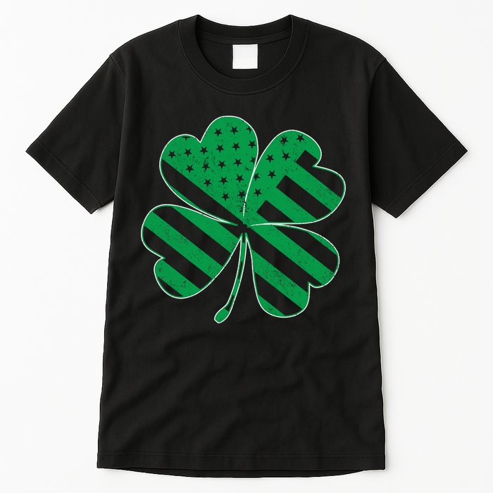 Lucky Irish American Clover Flag Tall T-Shirt