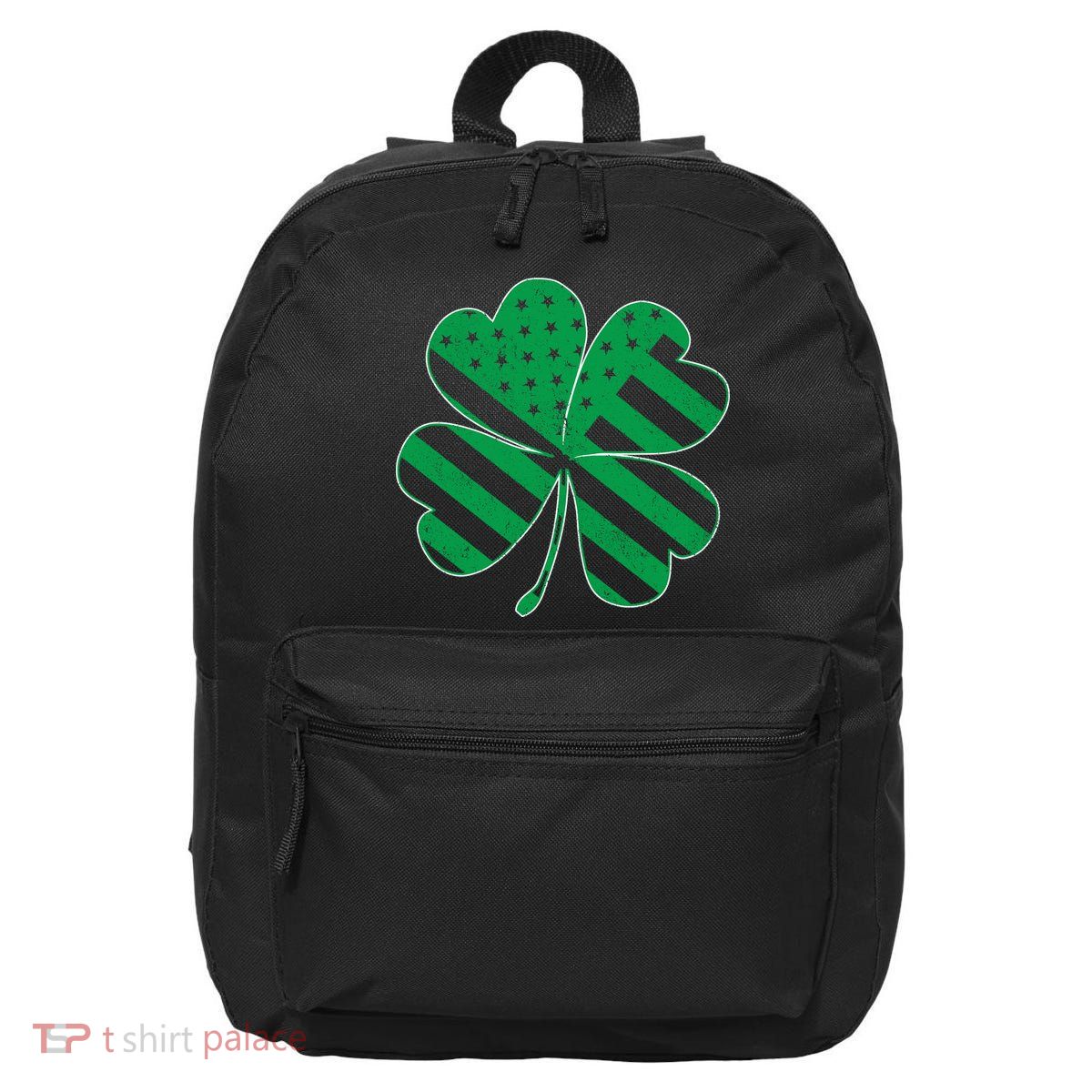Lucky Irish American Clover Flag 16 in Basic Backpack