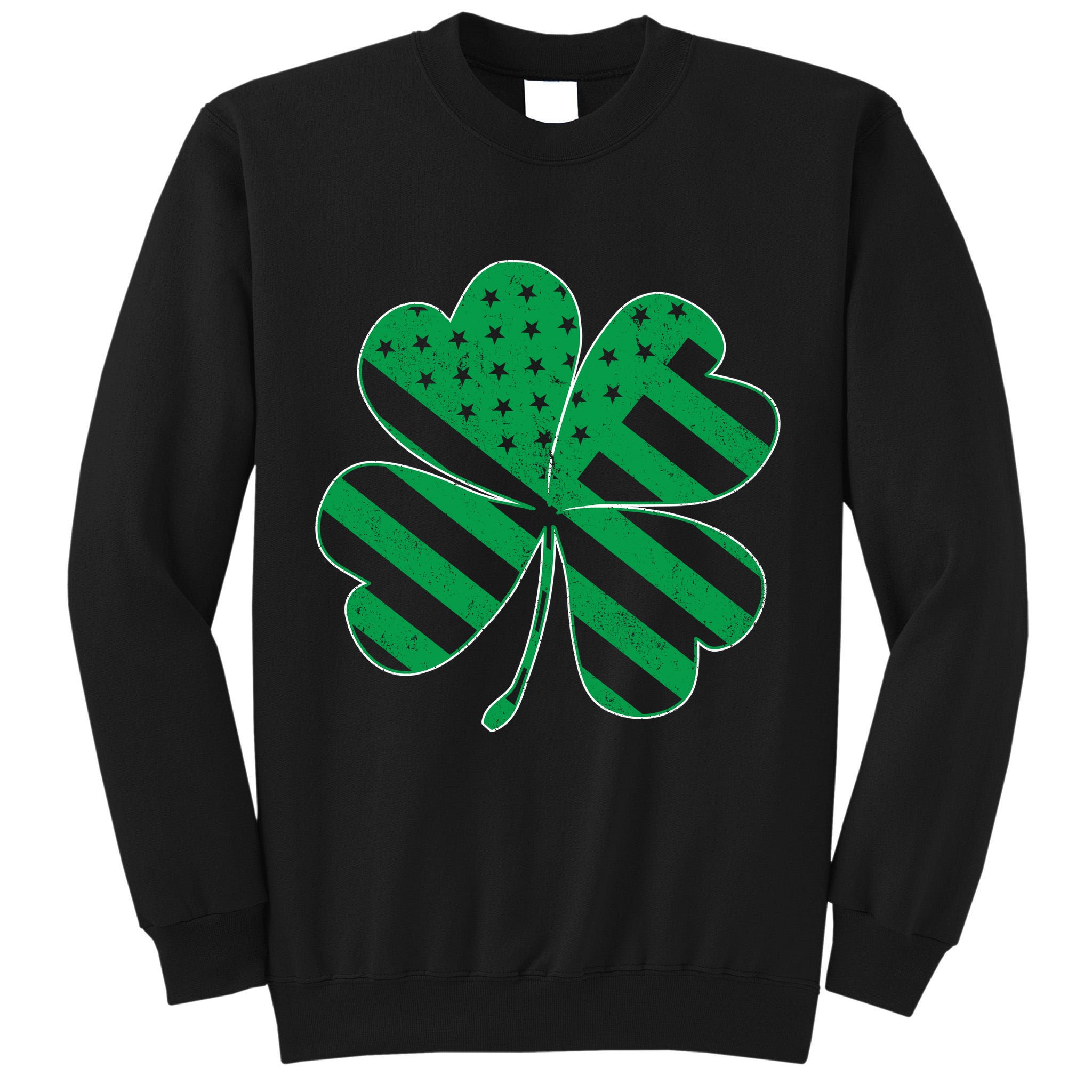 Lucky Irish American Clover Flag Tall Sweatshirt