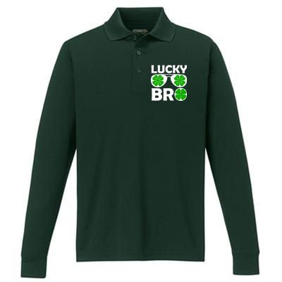 Lucky Irish Bro Performance Long Sleeve Polo