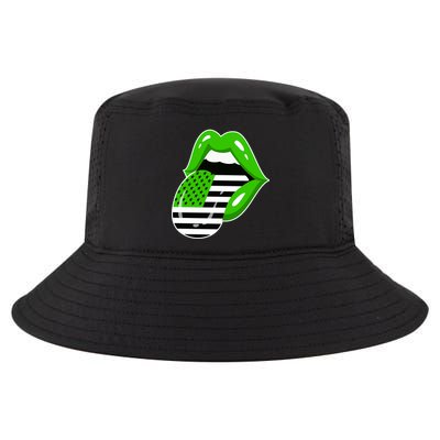Lucky Irish Lips USA American Flag Cool Comfort Performance Bucket Hat