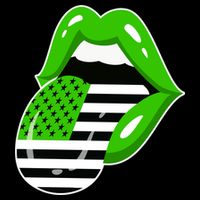 Lucky Irish Lips USA American Flag Long Sleeve Shirt