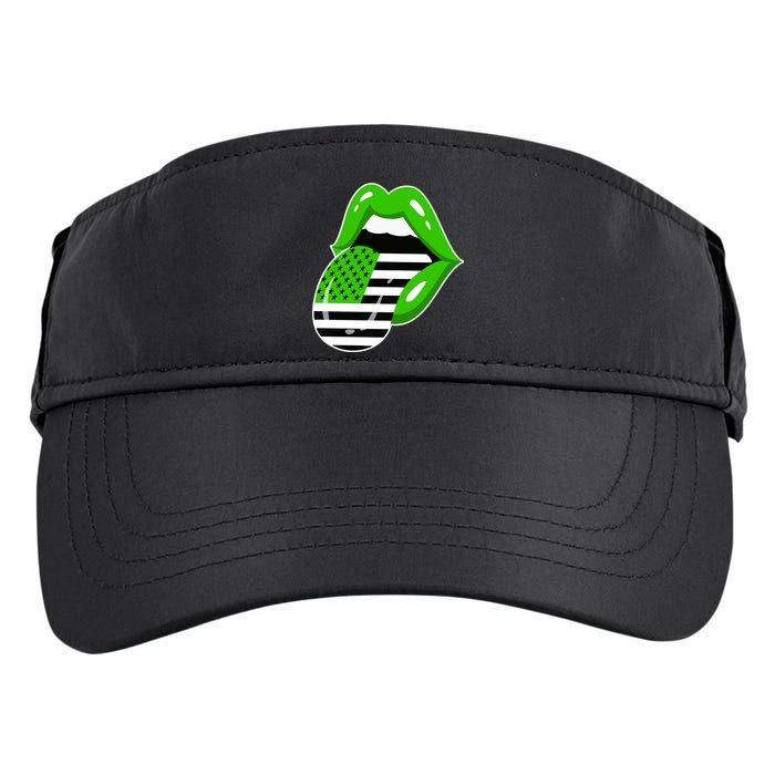 Lucky Irish Lips USA American Flag Adult Drive Performance Visor