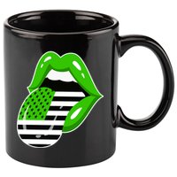 Lucky Irish Lips USA American Flag 11oz C Handle Ceramic Mug