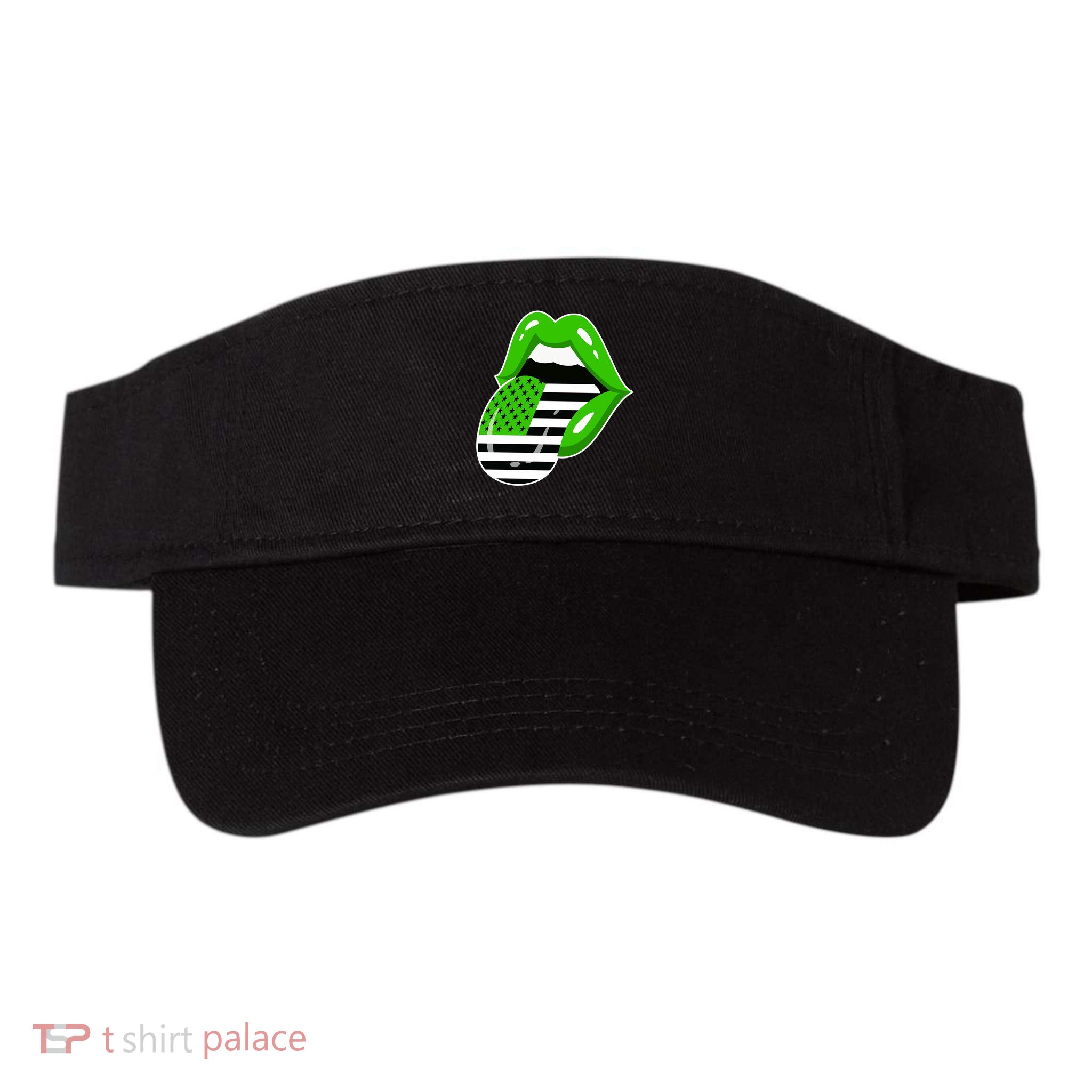 Lucky Irish Lips USA American Flag Visor