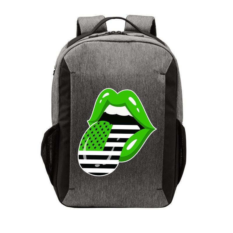 Lucky Irish Lips USA American Flag Vector Backpack