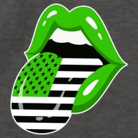 Lucky Irish Lips USA American Flag Vector Backpack