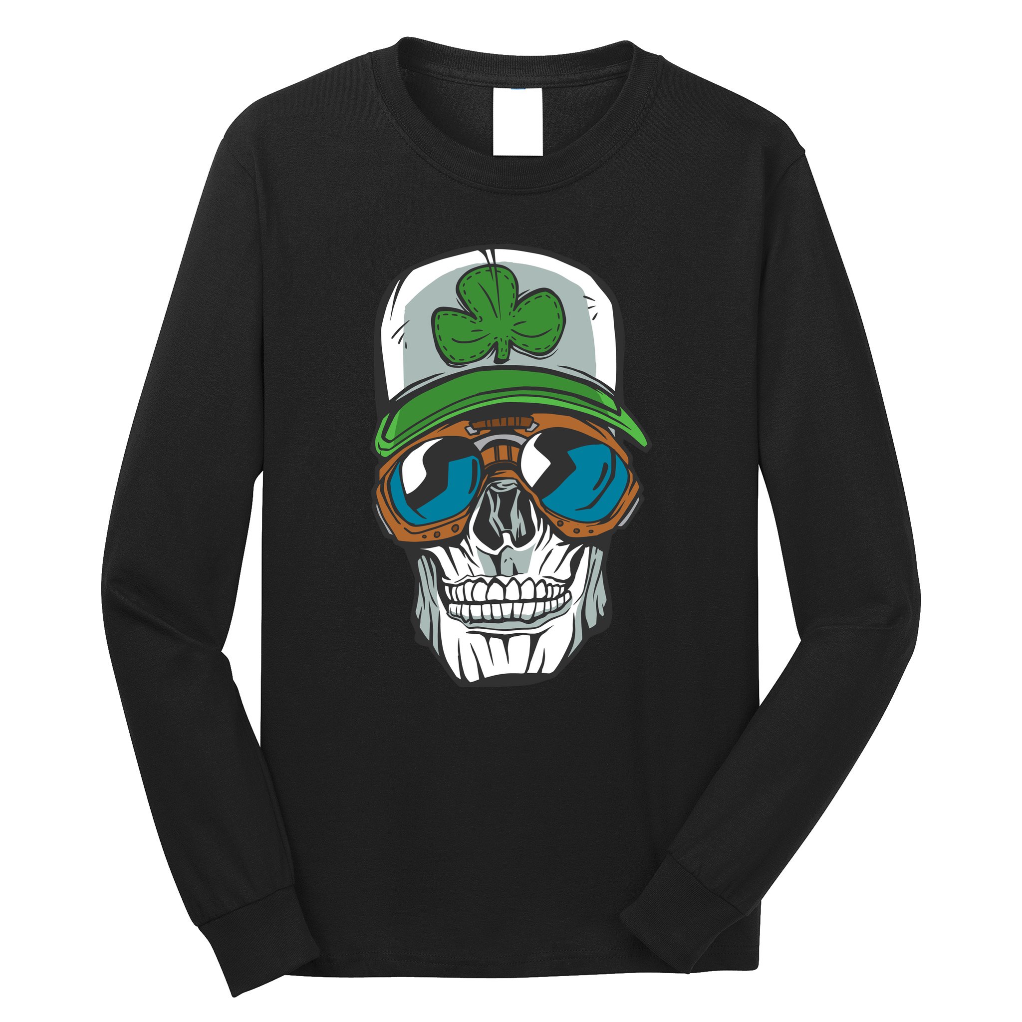 Lucky Irish Skull Long Sleeve Shirt