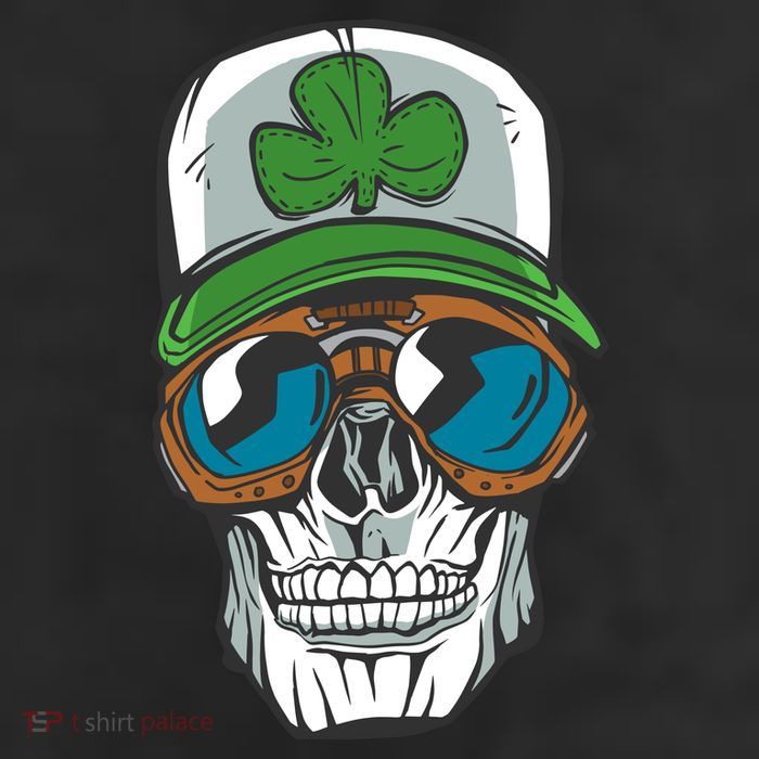 Lucky Irish Skull 11oz C Handle Ceramic Mug