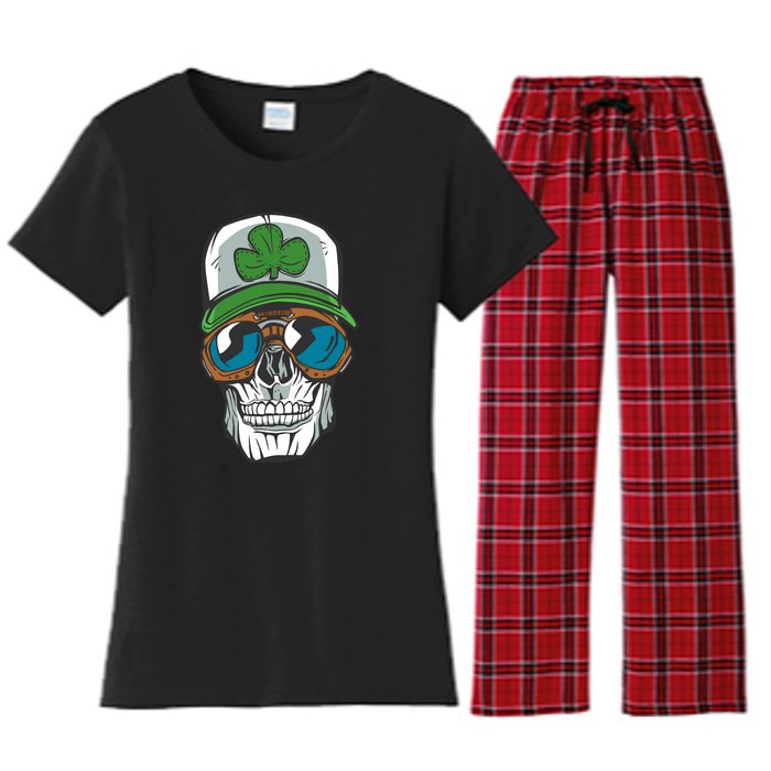 Lucky Irish Skull Women's Flannel Pajama Set