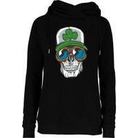 Lucky Irish Skull Womens Funnel Neck Pullover Hood