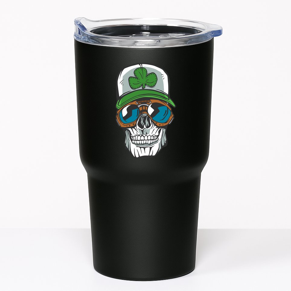 Lucky Irish Skull Tumbler