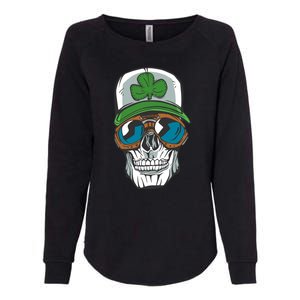 Lucky Irish Skull Womens California Wash Sweatshirt