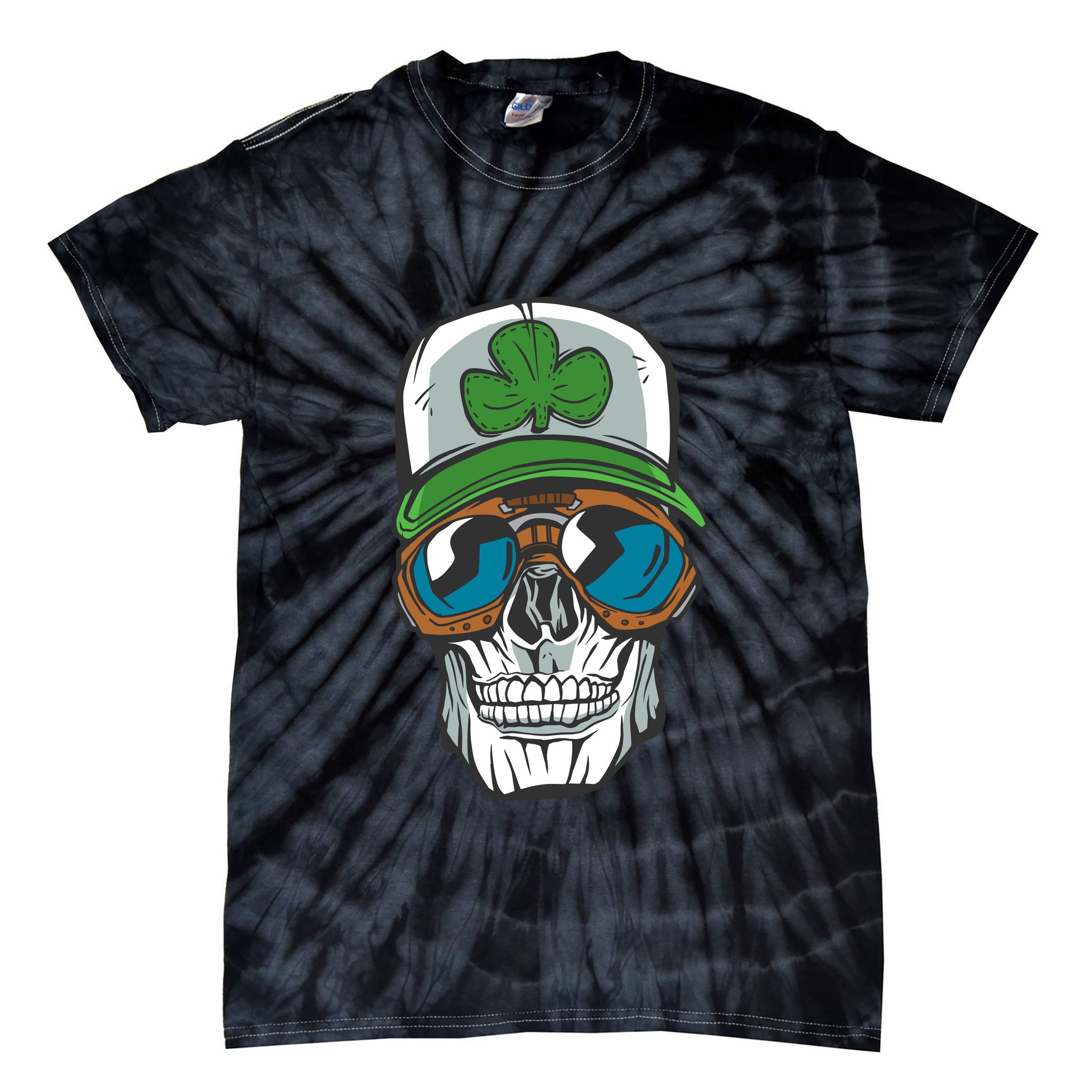 Lucky Irish Skull Tie-Dye T-Shirt
